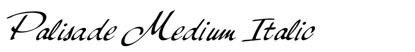 Palisade Medium Italic